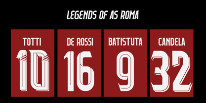 Giallorossi Font Poster 5