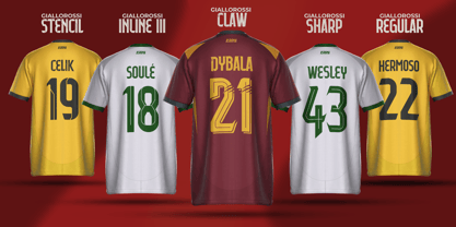 Giallorossi Font Poster 4