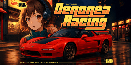 Denonea Racing Italic Font Poster 1