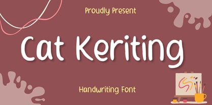 Cat Keriting Font Poster 1