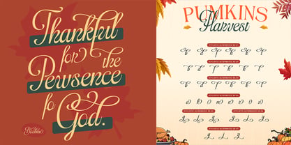 Pumkin Harvest Font Poster 9