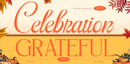 Pumkin Harvest Font Poster 5