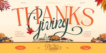 Pumkin Harvest Font Poster 12