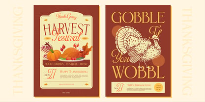 Pumkin Harvest Font Poster 4