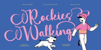 Rockies Walking Font Poster 1