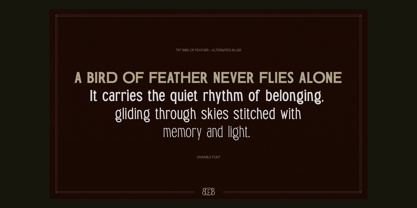 TRT Bird Of Feather Font Poster 5