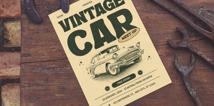 Retro Way Font Poster 12