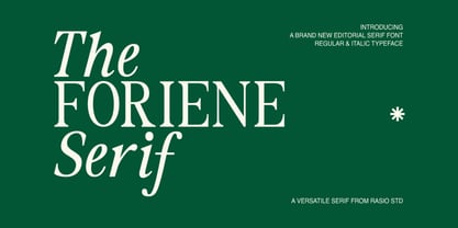 The Foriene Serif Font Poster 1