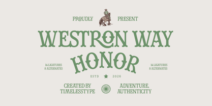 Westron Way Honor Font Poster 1
