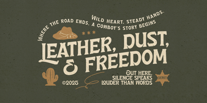 Sundance Cowboy Rough Font Poster 3