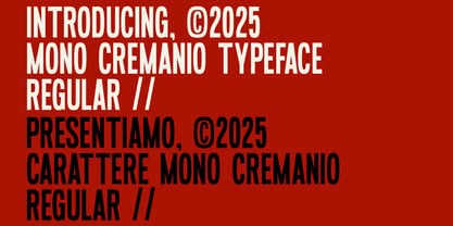 Mono Cremanio Font Poster 9