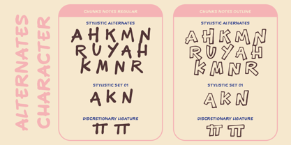 Chunks Notes Font Poster 11