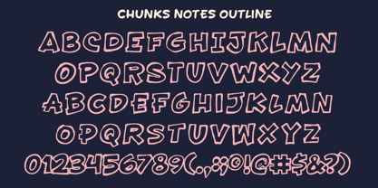 Chunks Notes Font Poster 10