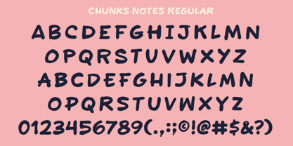 Chunks Notes Font Poster 9
