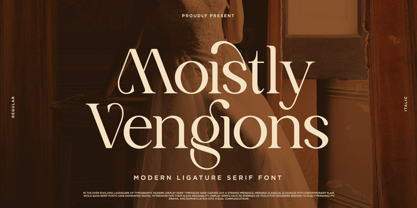 Moistly Vengions Font Poster 1