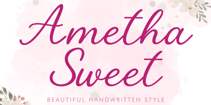 Ametha Sweet Font Poster 1