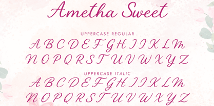 Ametha Sweet Font Poster 5