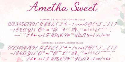 Ametha Sweet Font Poster 7
