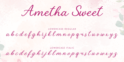 Ametha Sweet Font Poster 6