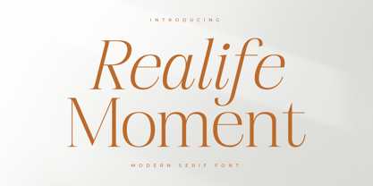 Realife Moment Font Poster 1