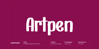 Artpen Font Poster 1