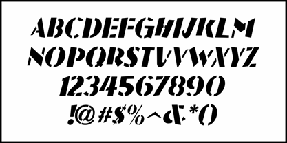 Erratic Stencil JNL Font Poster 5