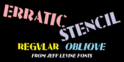 Erratic Stencil JNL Font Poster 1