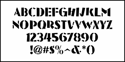 Erratic Stencil JNL Font Poster 3