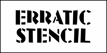 Erratic Stencil JNL Font Poster 2