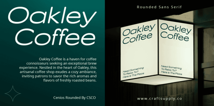 Cenios Rounded Font Poster 5