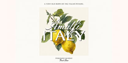 Positano Sunday Font Poster 2