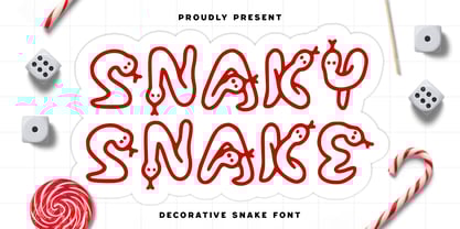 Snaky Snake Font Poster 1