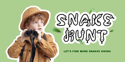 Snaky Snake Font Poster 3