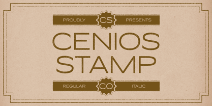 Cenios Stamp Font Poster 1