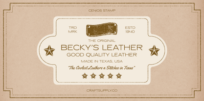 Cenios Stamp Font Poster 2