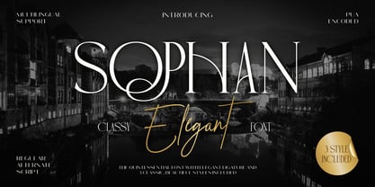 Sophan Elegant Font Poster 1