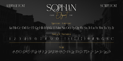 Sophan Elegant Font Poster 5