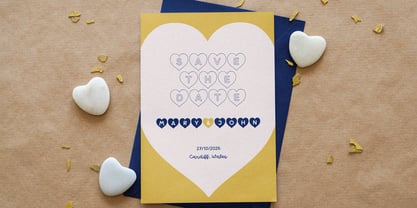 Heart Shape Font Poster 5