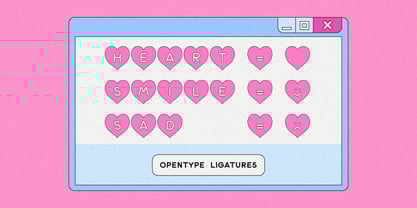 Heart Shape Font Poster 3