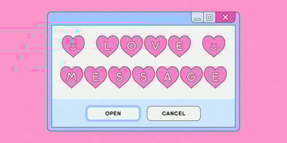 Heart Shape Font Poster 8