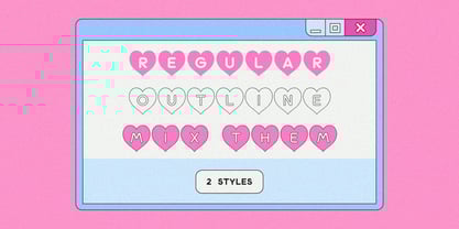 Heart Shape Font Poster 2