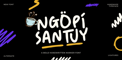 Ngopi Santuy Font Poster 1