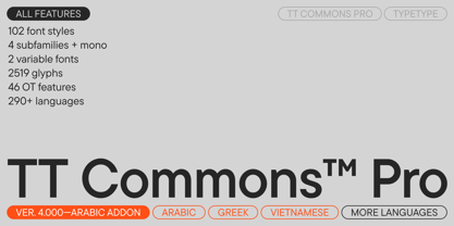 TT Commons™ Pro Font Poster 1