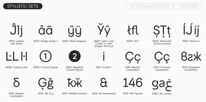 TT Commons™ Pro Font Poster 14