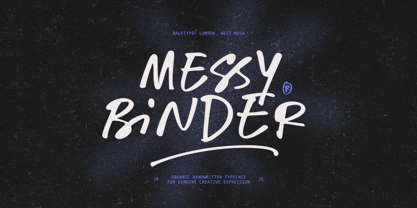 Messy Binder Font Poster 1