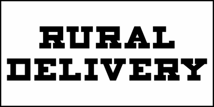 Rural Delivery JNL Font Poster 2