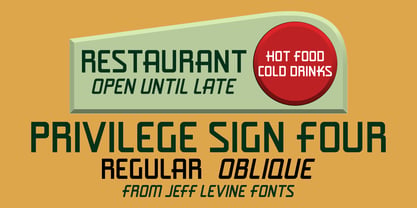 Privilege Sign Four JNL Font Poster 1