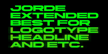 Jorde Extended Font Poster 3