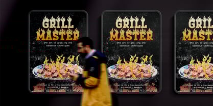 Fire Torch Font Poster 4