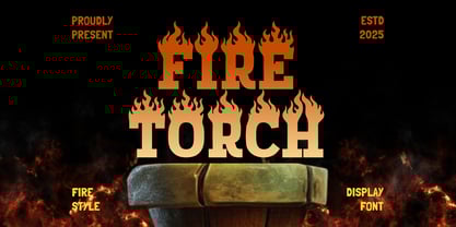 Fire Torch Font Poster 1